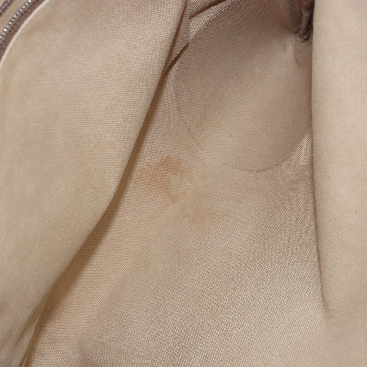 PRADA Tote Bag Canvas Beige Auth 137463