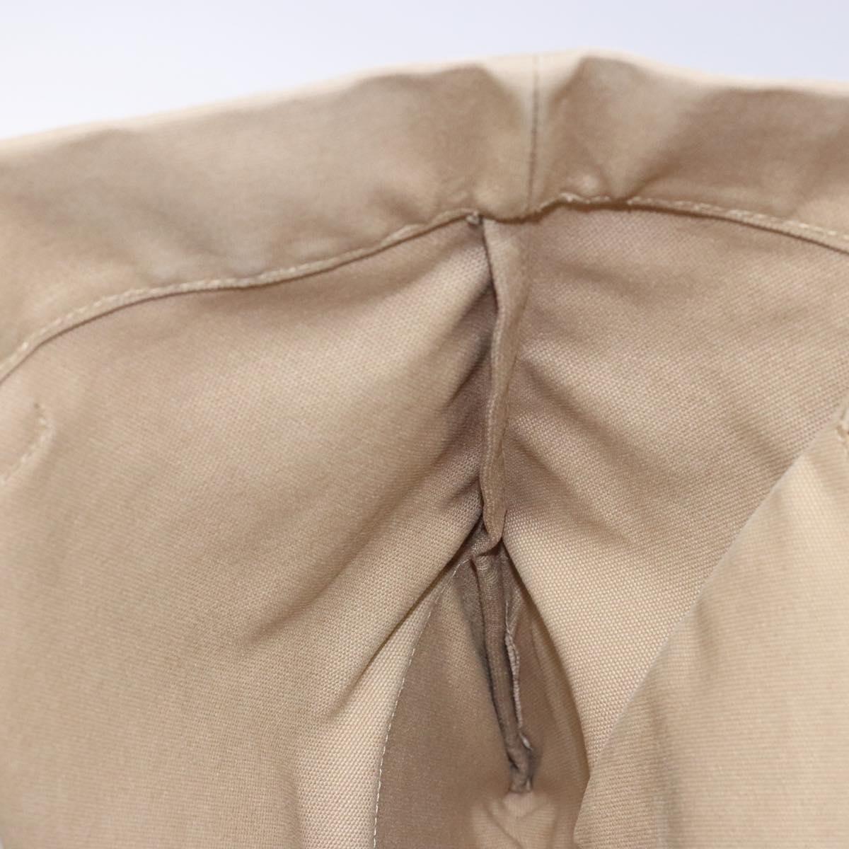 PRADA Tote Bag Canvas Beige Auth 137463