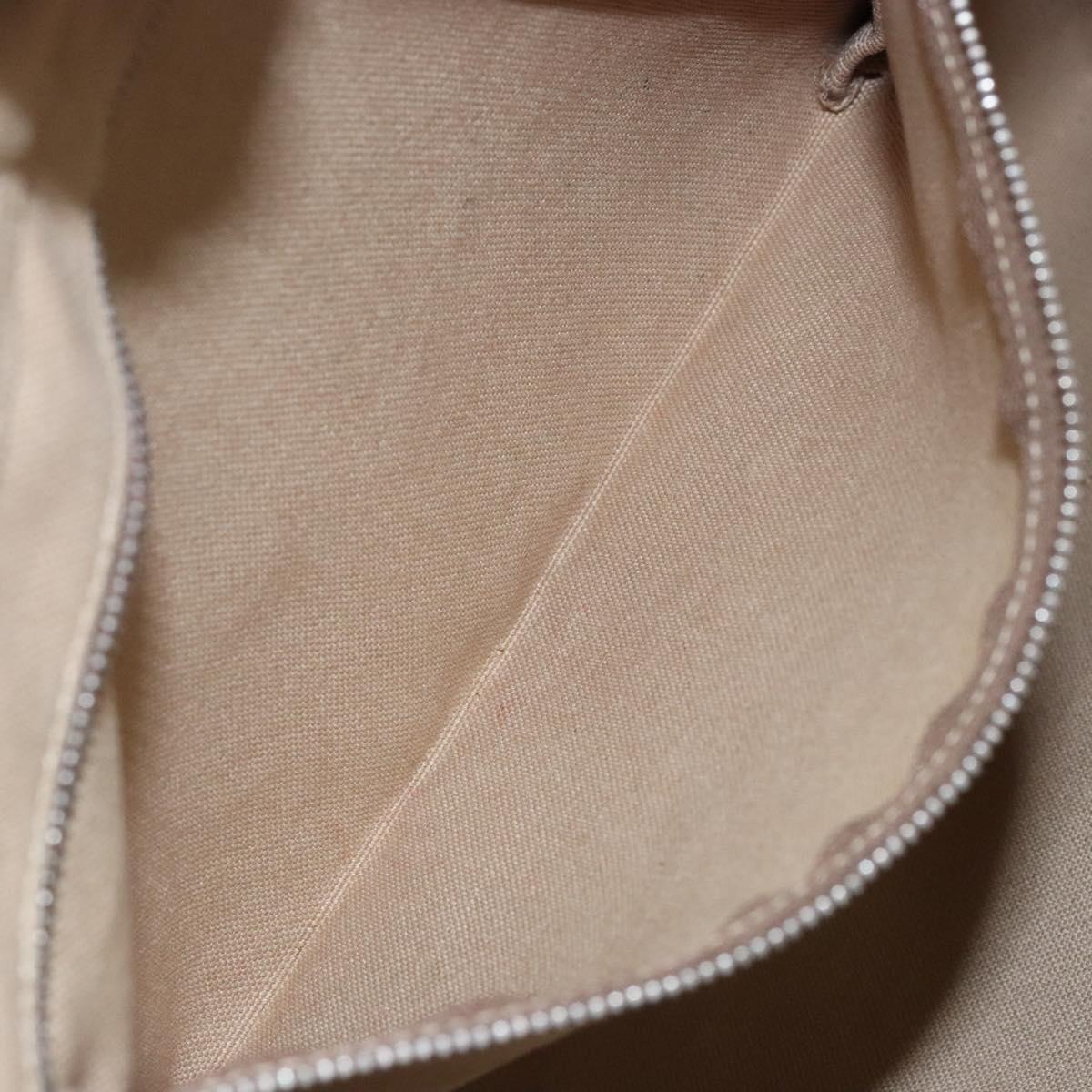 PRADA Tote Bag Canvas Beige Auth 137463