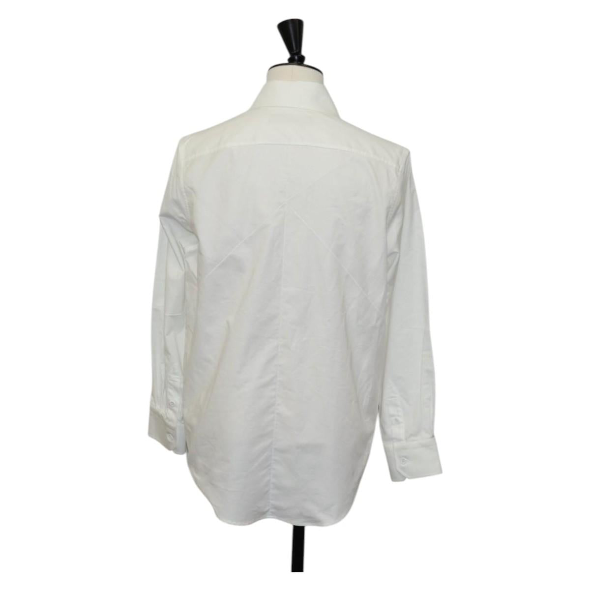 LOUIS VUITTON Printed Shirt And Tie Shirt Cotton White LV Auth 137477M