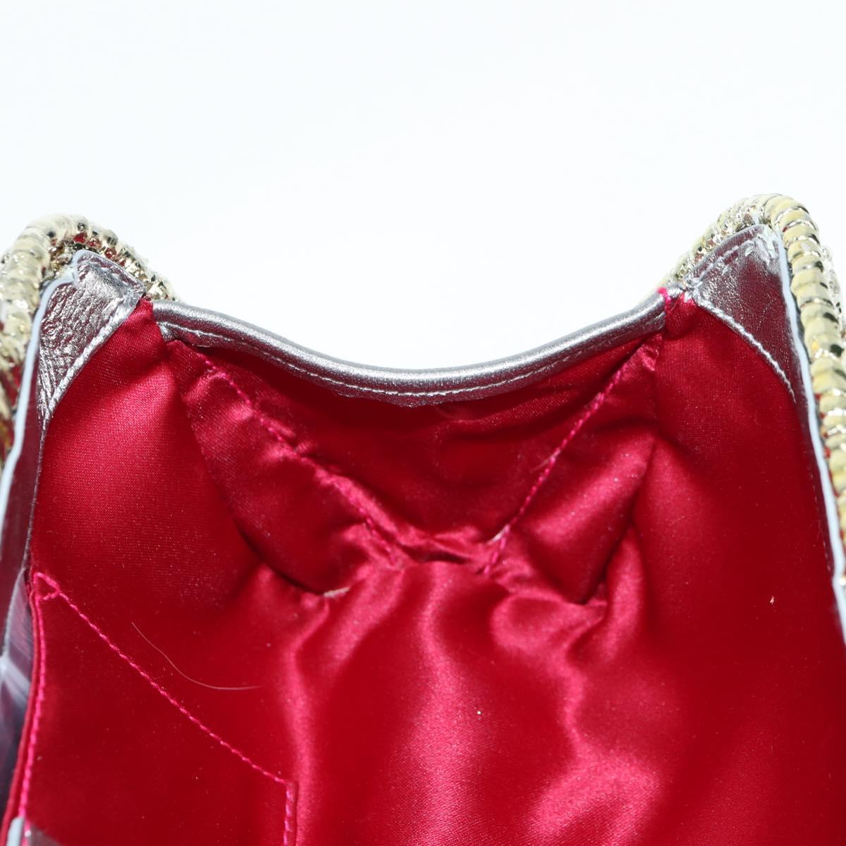 Salvatore Ferragamo Gancini Hand Bag Rattan Gold Auth 137497V
