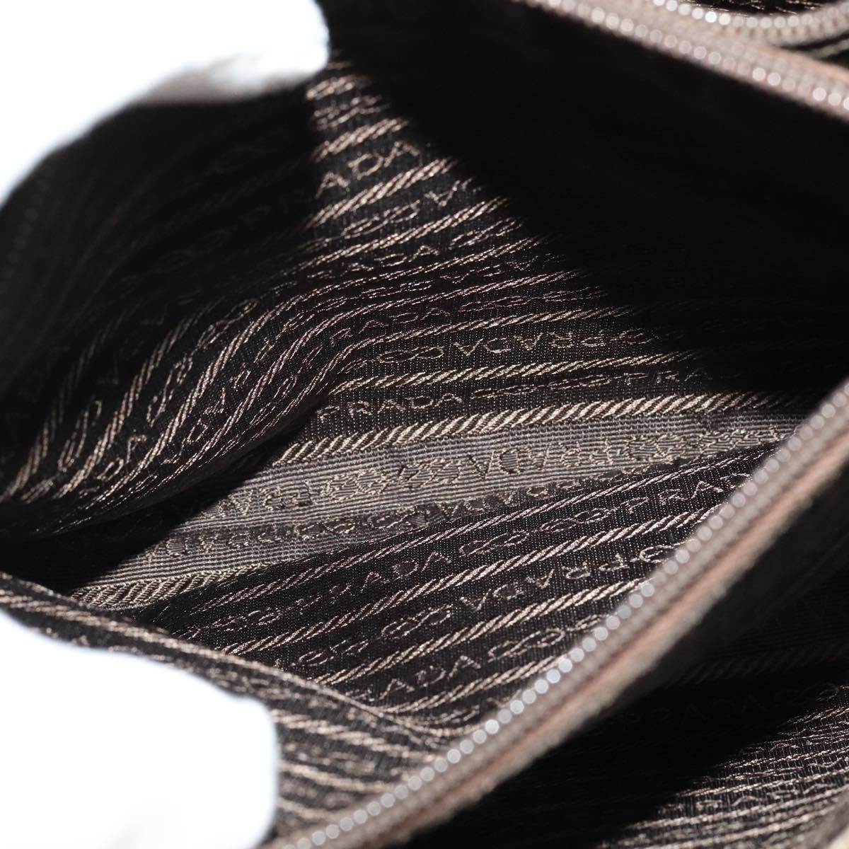 PRADA Hand Bag Patent leather Beige Auth 137502