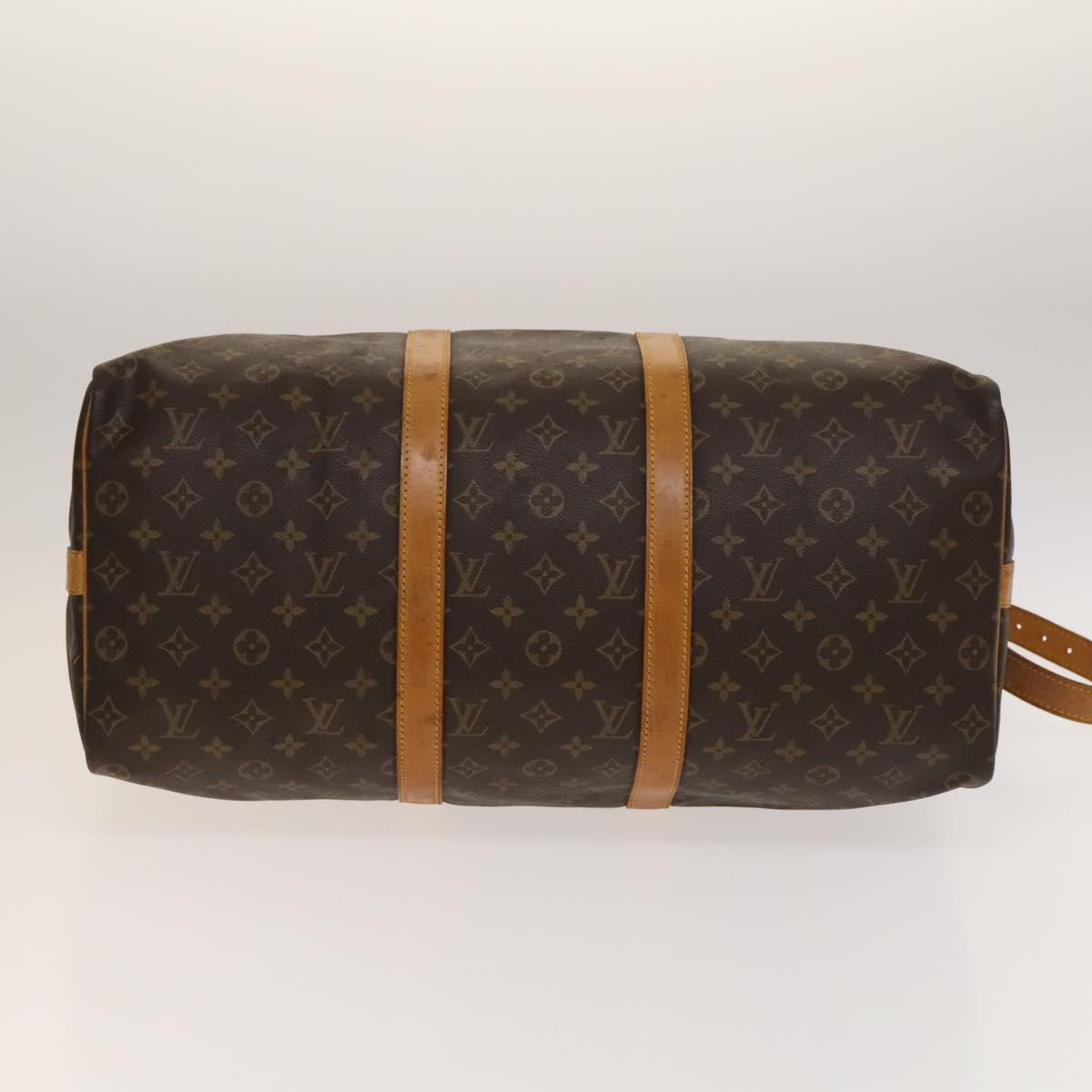LOUIS VUITTON Monogram Keepall Bandouliere 50 Boston Bag M41416 LV Auth 137509