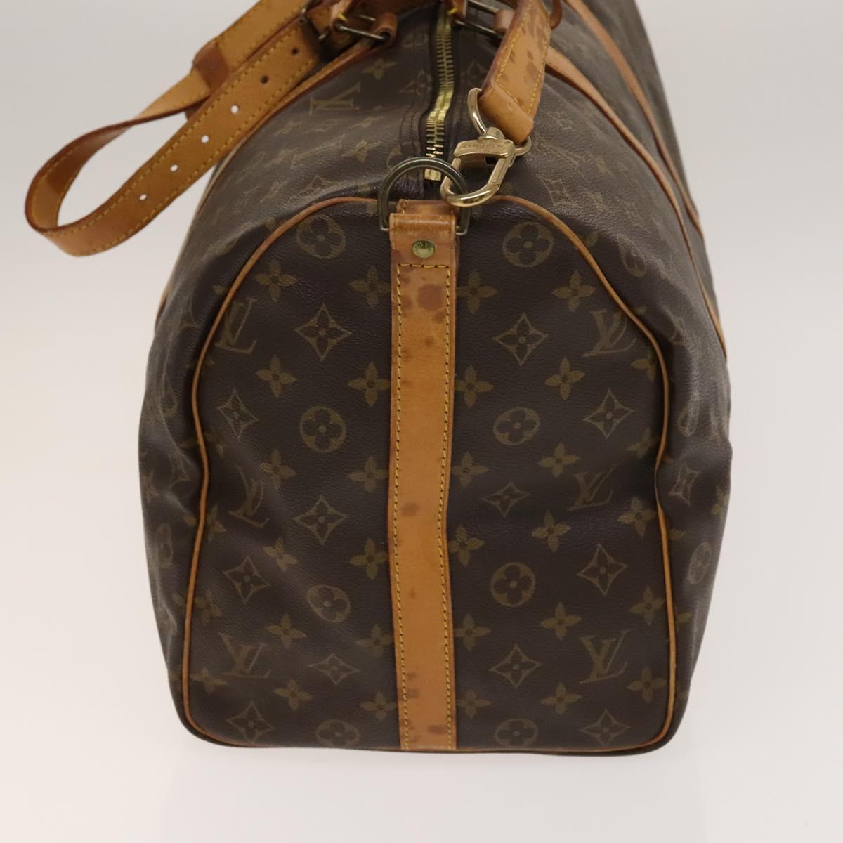 LOUIS VUITTON Monogram Keepall Bandouliere 50 Boston Bag M41416 LV Auth 137509
