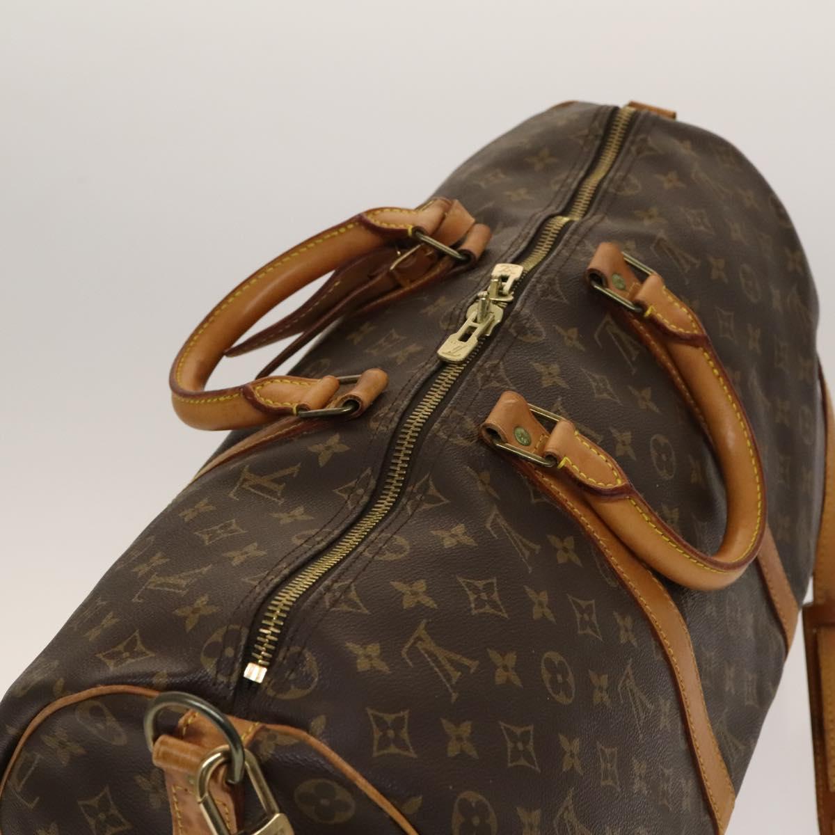 LOUIS VUITTON Monogram Keepall Bandouliere 50 Boston Bag M41416 LV Auth 137509