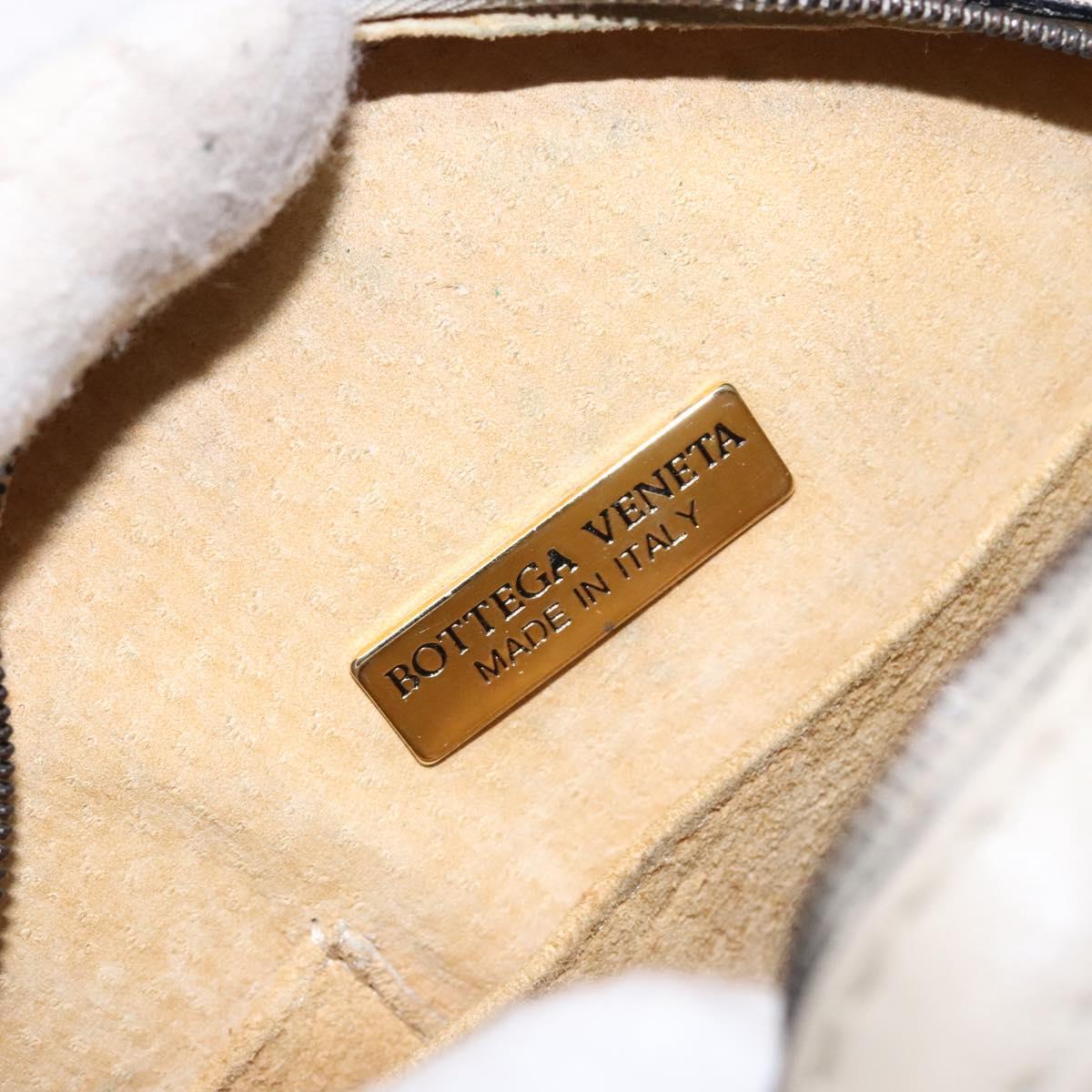 BOTTEGA VENETA Shoulder Bag Leather Beige Gold Auth 137511