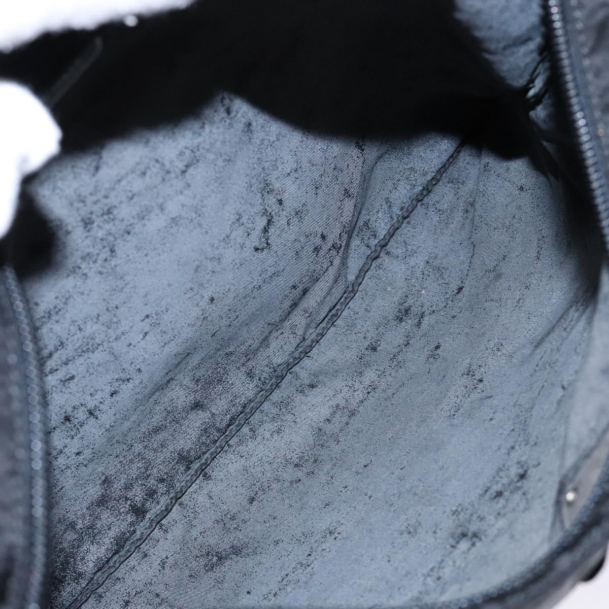 PRADA Shoulder Bag Nylon Black Silver Auth 137512