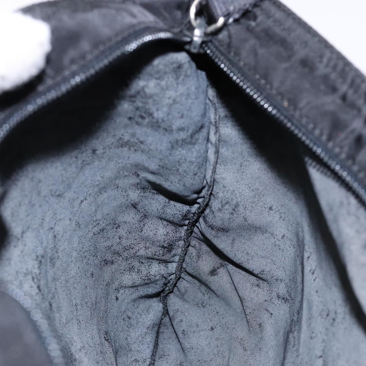 PRADA Shoulder Bag Nylon Black Silver Auth 137512