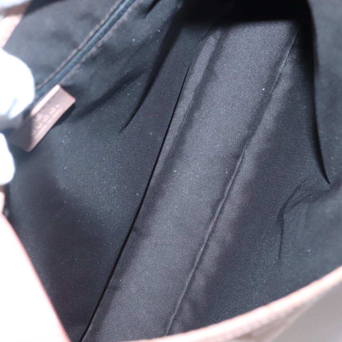 GUCCI GG Canvas Jackie Shoulder Bag Pink Silver 001 3346 3444 Auth 137563