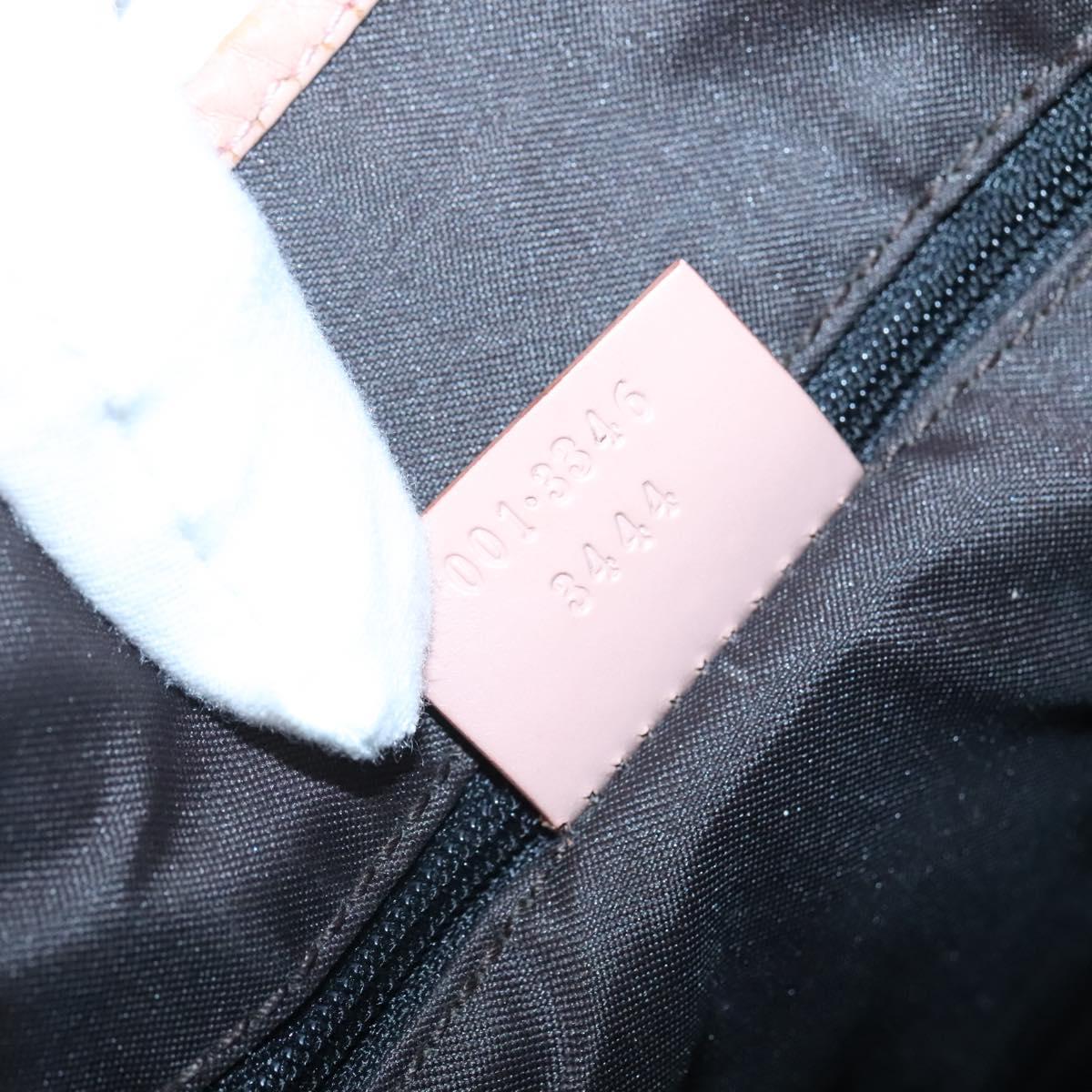 GUCCI GG Canvas Jackie Shoulder Bag Pink Silver 001 3346 3444 Auth 137563