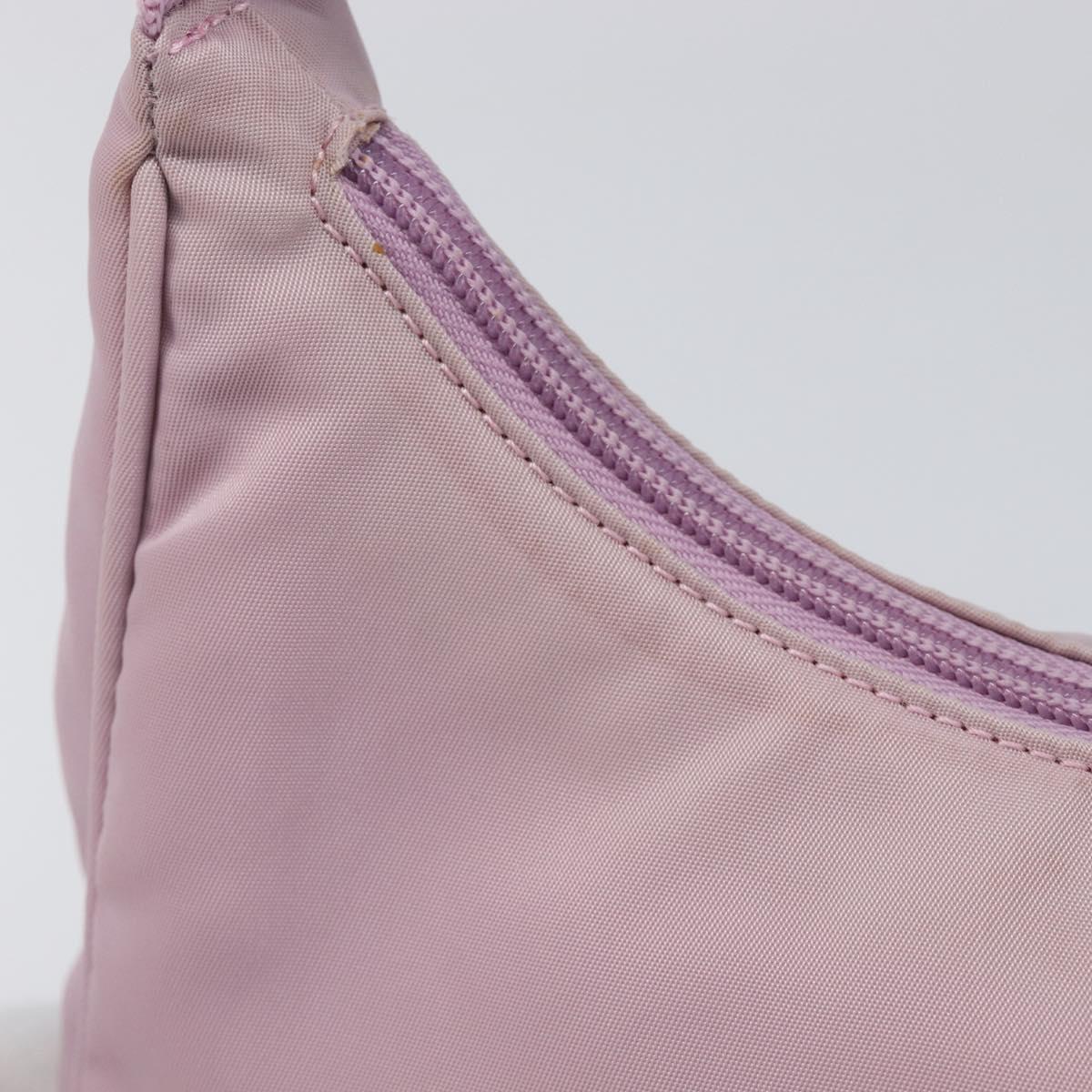 PRADA Accessory Pouch Nylon Pink Silver Auth 137568