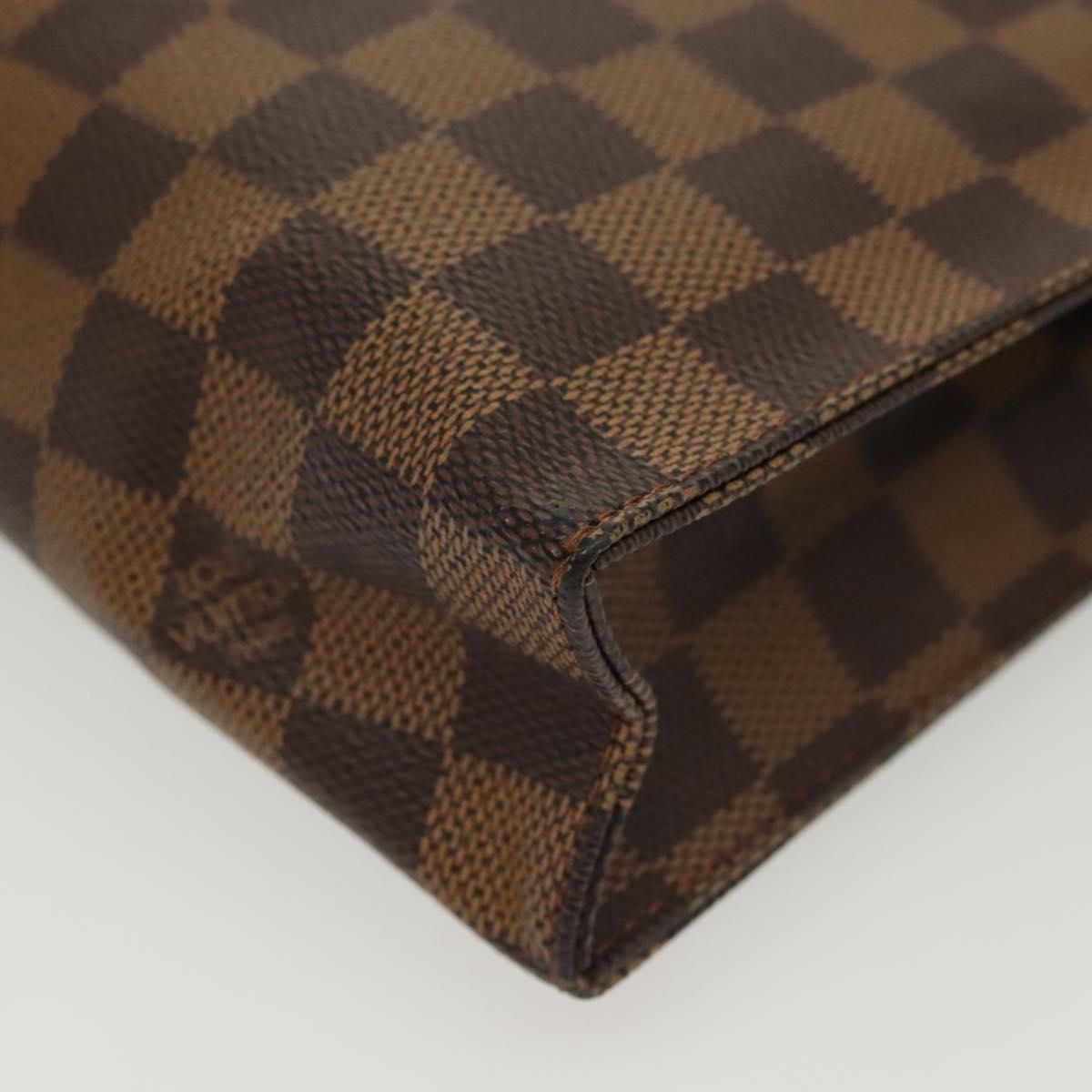 LOUIS VUITTON Damier Ebene Posh Toilette 26 Pouch N47543 LV Auth 137581