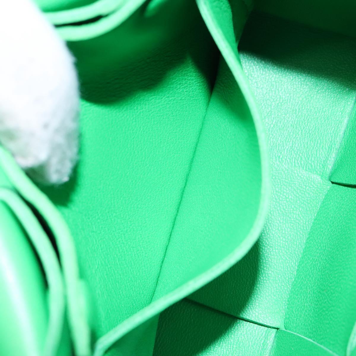 BOTTEGA VENETA MAXI INTRECCIATO Candy Cassette Bag Leather Green Auth 137583