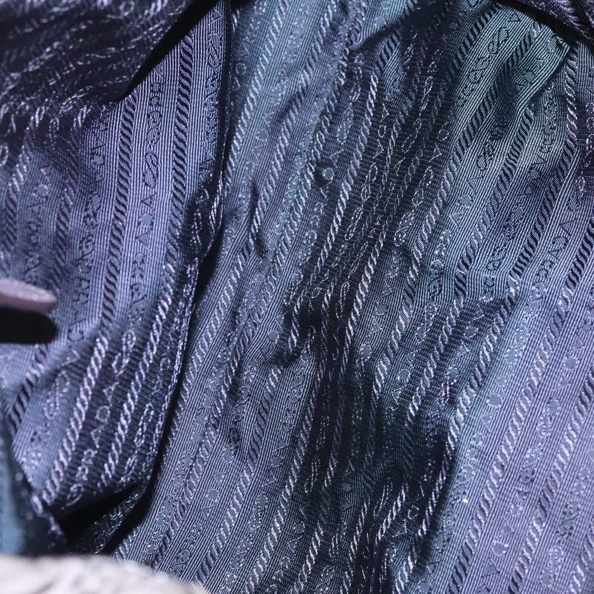 PRADA Hand Bag Nylon Purple Gold Auth 137586