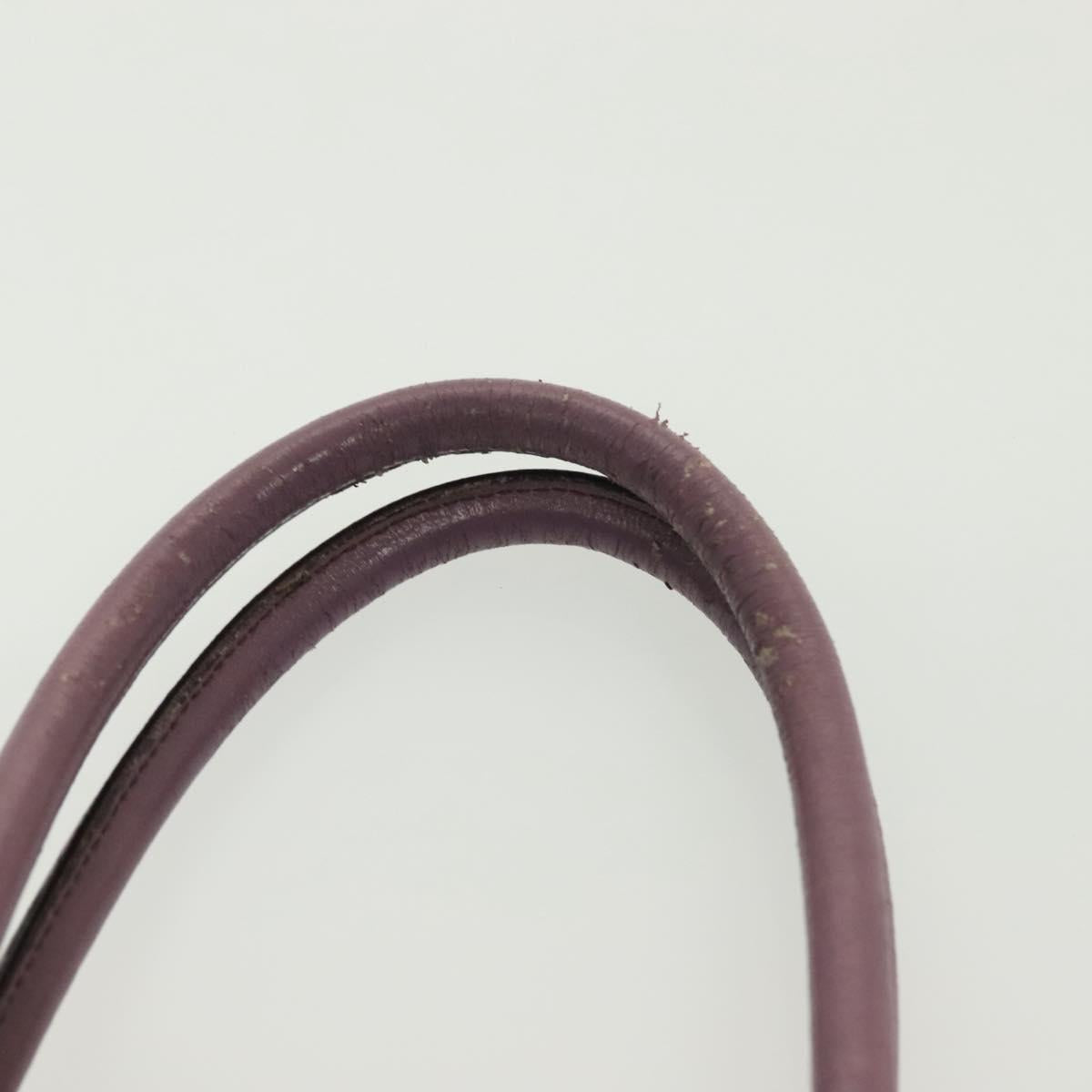 PRADA Hand Bag Nylon Purple Gold Auth 137586