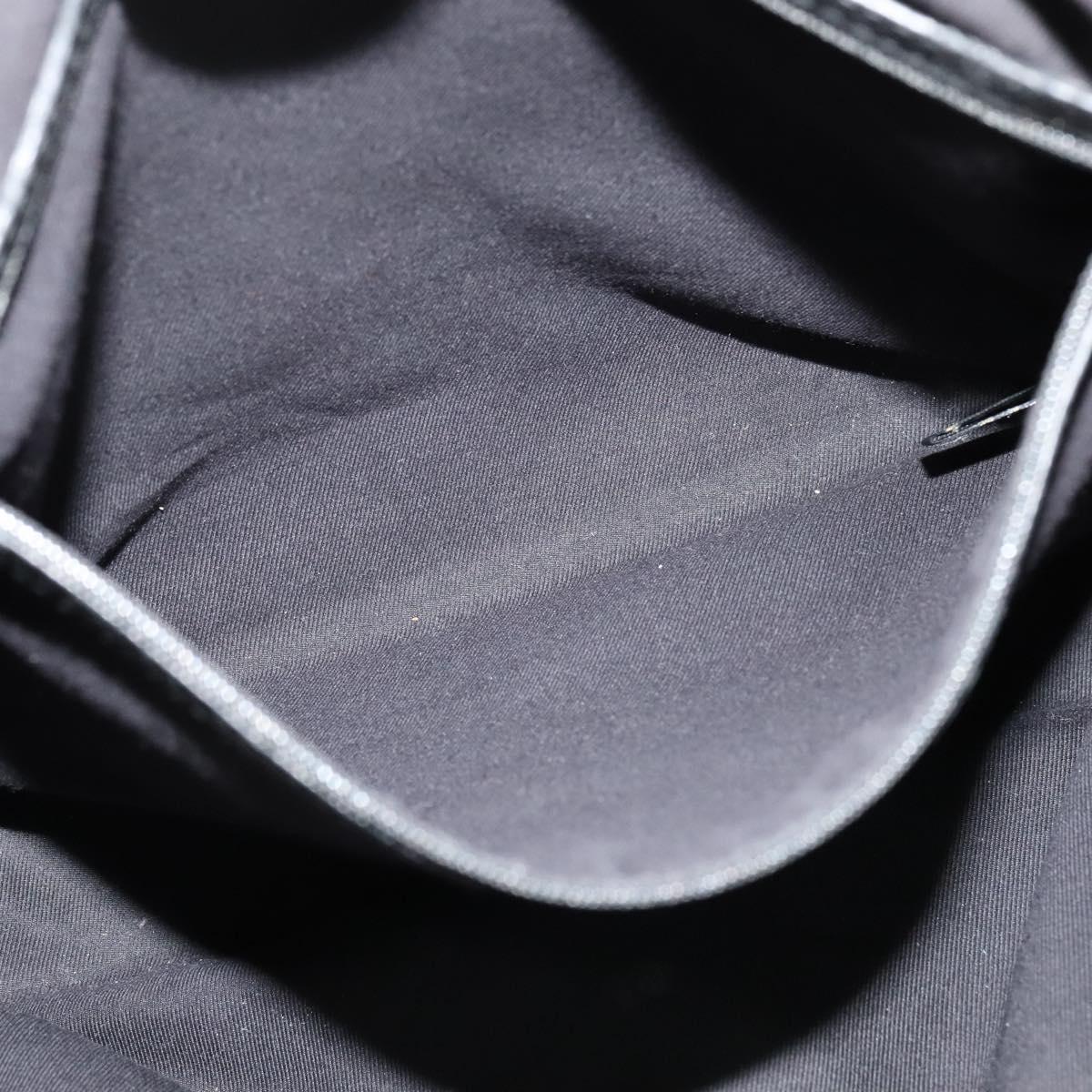 BVLGARI Tote Bag Leather Black Gold Auth 137590