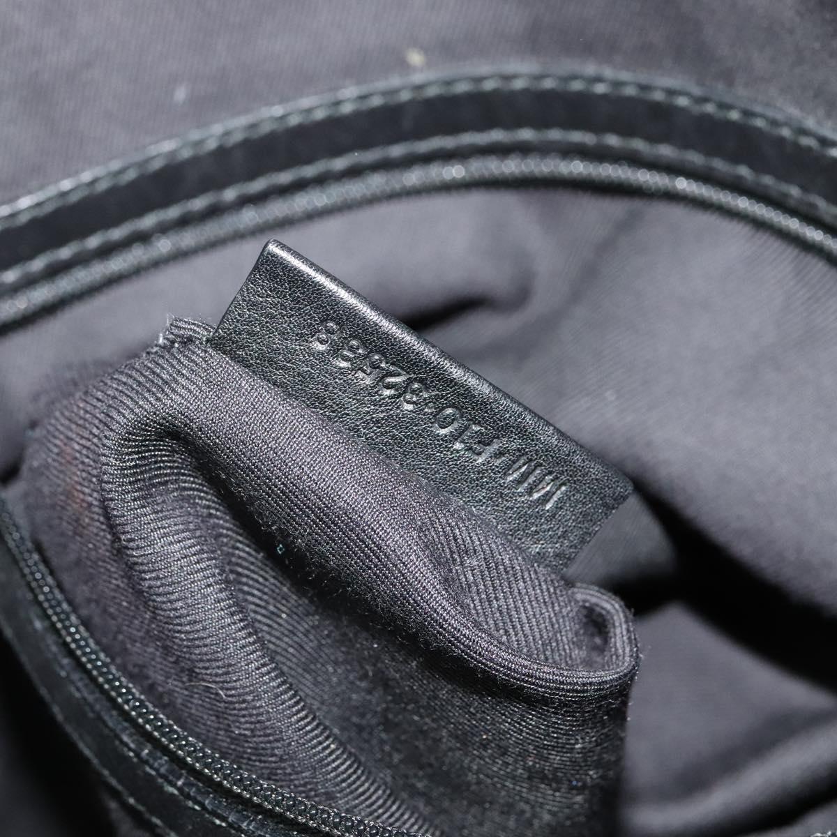 BVLGARI Tote Bag Leather Black Gold Auth 137590