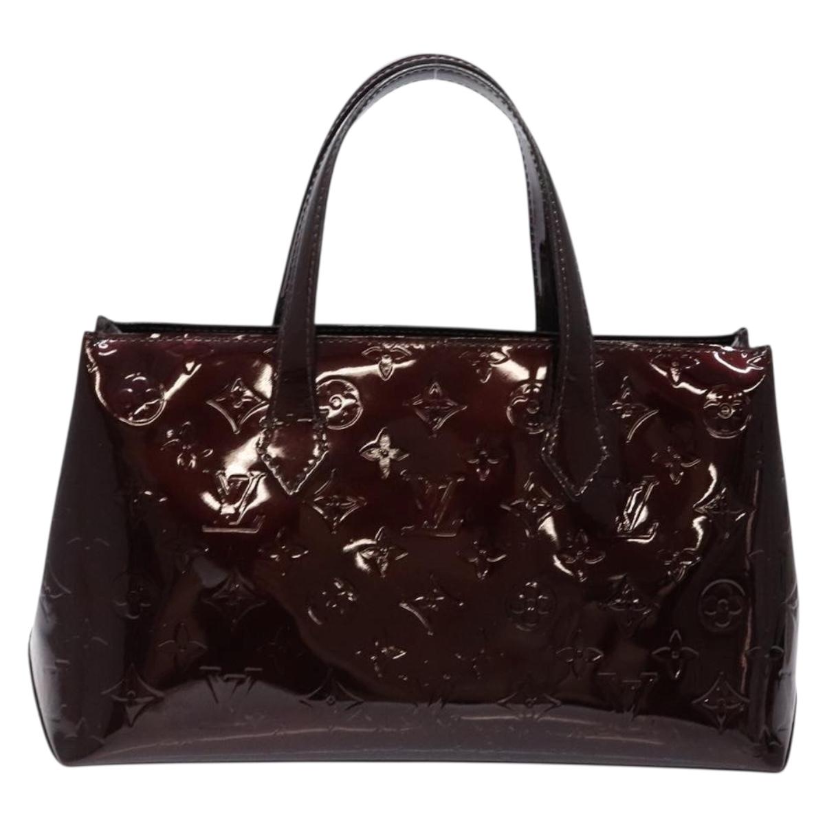 LOUIS VUITTON Monogram Vernis Wilshire PM Hand Bag Amarante M93641 Auth 137592