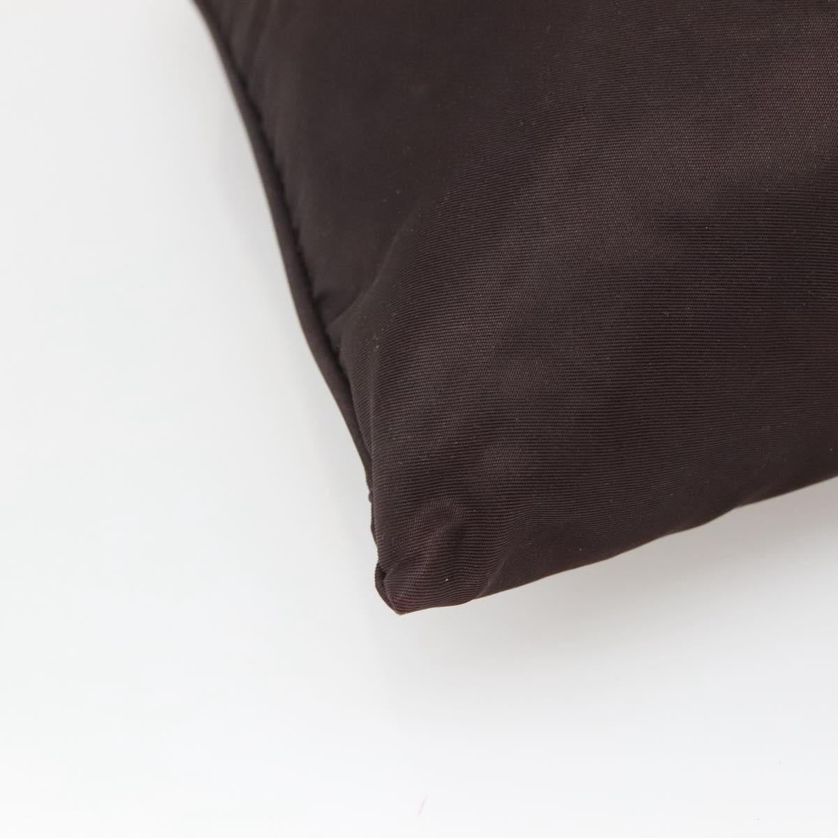 PRADA Shoulder Bag Nylon Black Silver Auth 137625