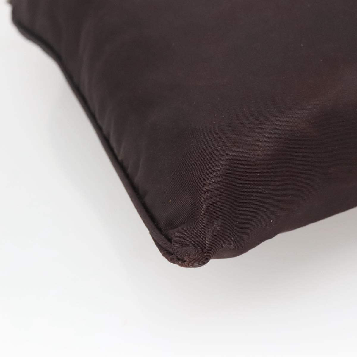 PRADA Shoulder Bag Nylon Black Silver Auth 137625