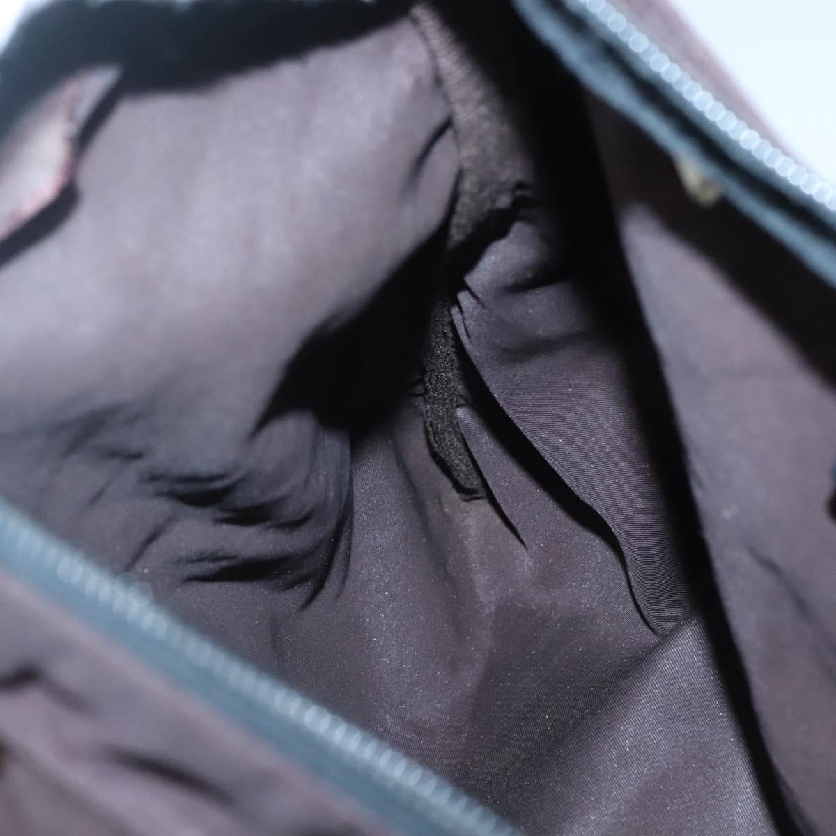 PRADA Shoulder Bag Nylon Black Silver Auth 137625