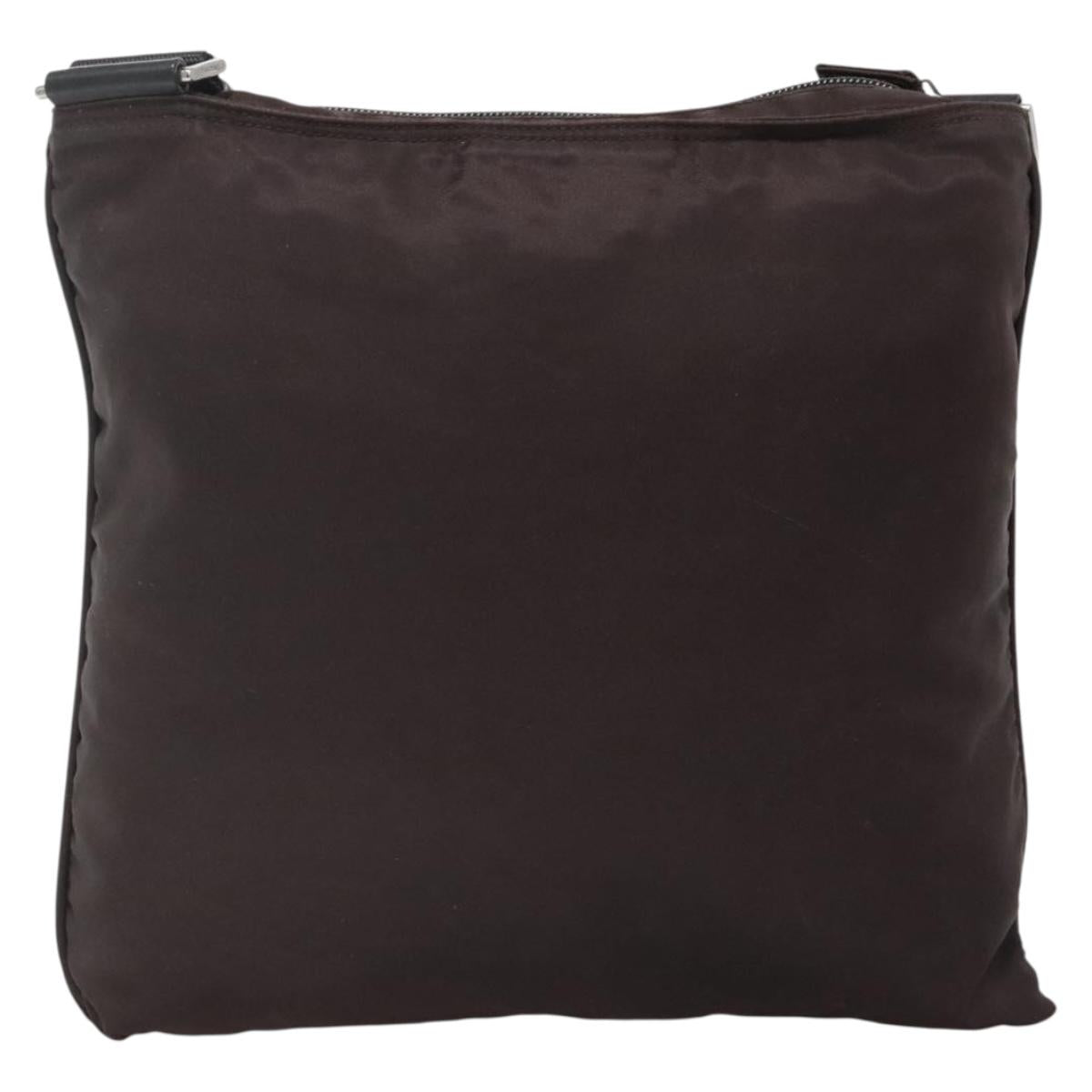 PRADA Shoulder Bag Nylon Black Silver Auth 137625