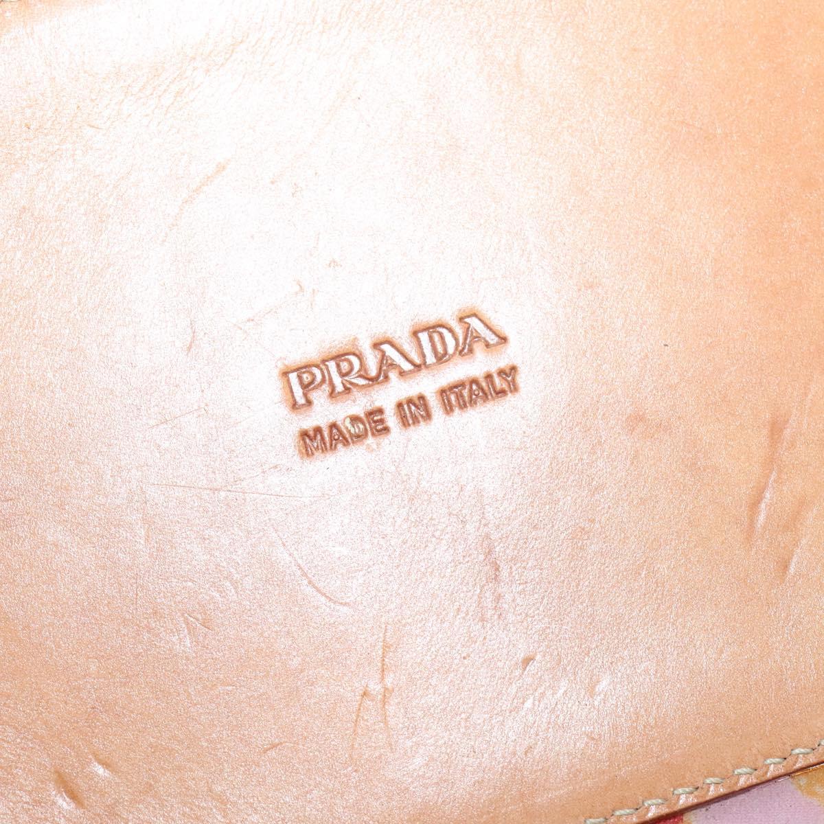 PRADA Tote Bag Vinyl Leather Clear Multicolor Silver BR2515 Auth 137653