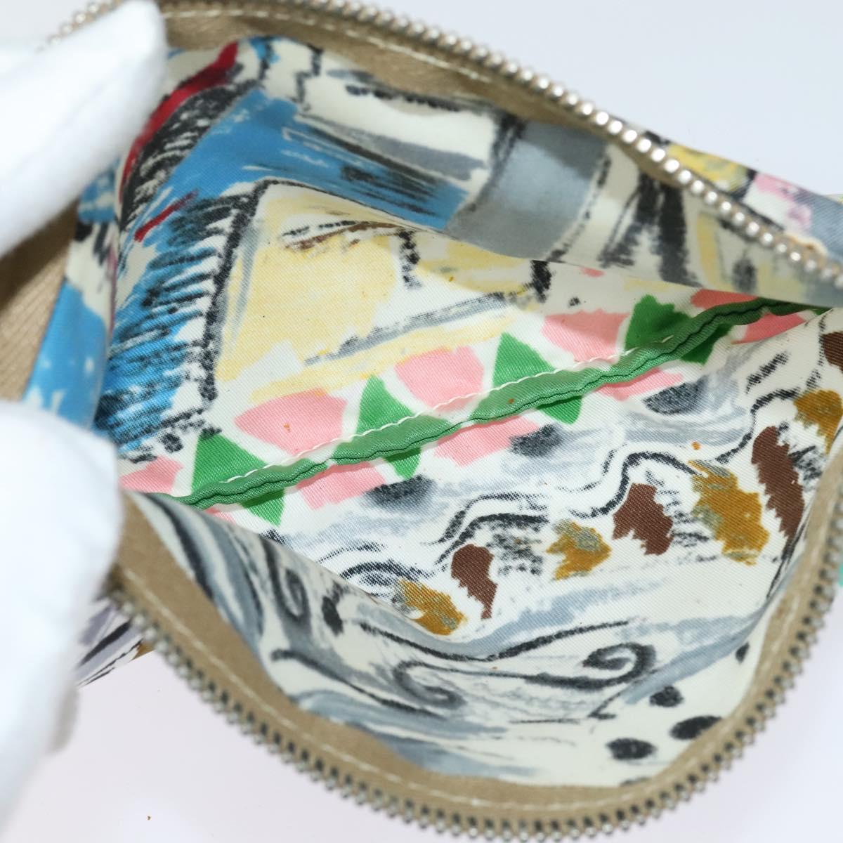 PRADA Tote Bag Vinyl Leather Clear Multicolor Silver BR2515 Auth 137653