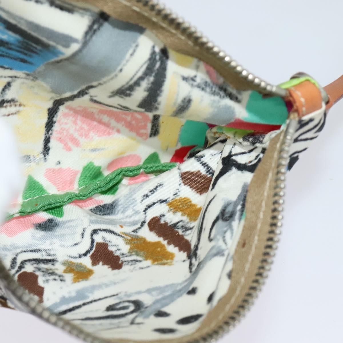 PRADA Tote Bag Vinyl Leather Clear Multicolor Silver BR2515 Auth 137653