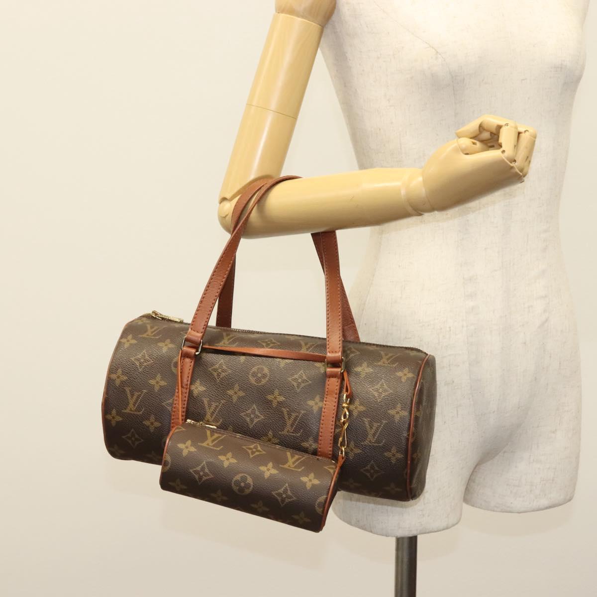 LOUIS VUITTON Monogram Papillon 30 Hand Bag M51385 LV Auth 137655