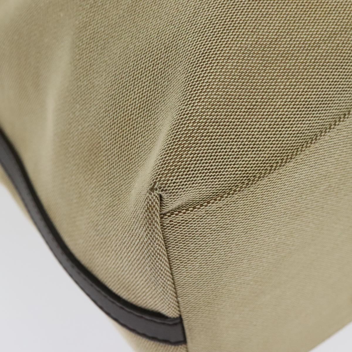 GUCCI Canvas Leather Tote Bag Outlet Beige Gold 257271 Auth 137667