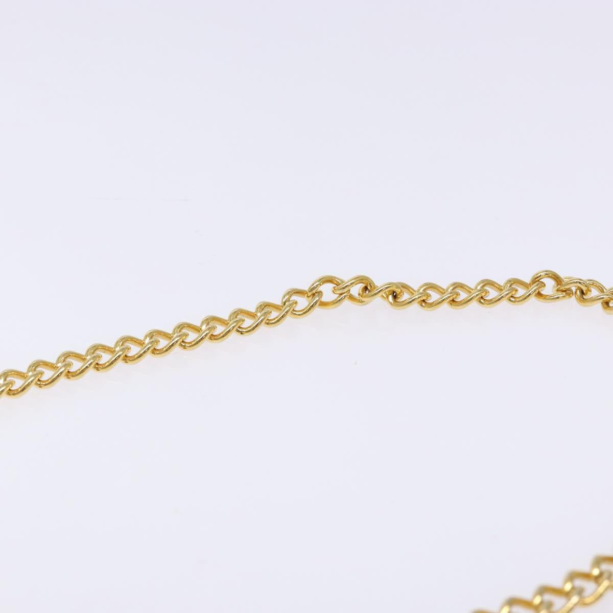 Salvatore Ferragamo Gancini Chain Shoulder Bag Leather Black Gold Auth 137680