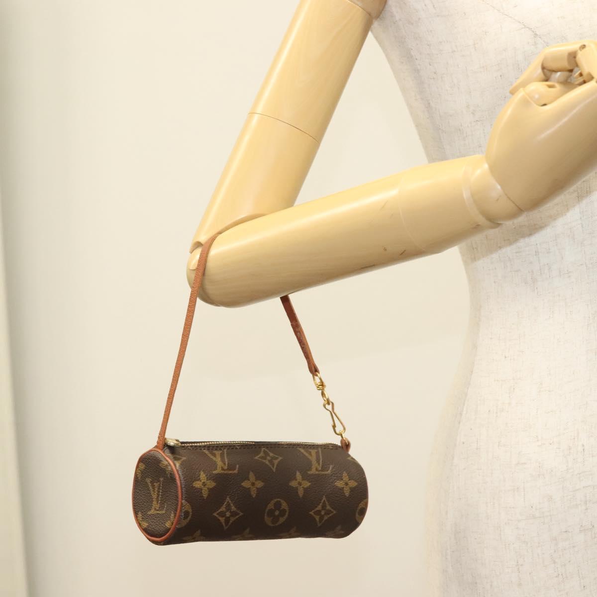 LOUIS VUITTON Monogram Papillon Pouch LV Auth 137690