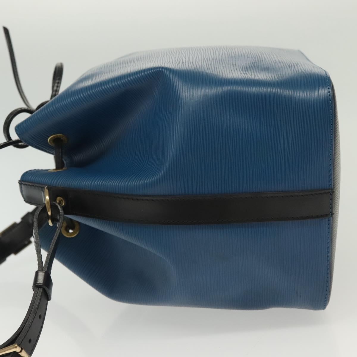 LOUIS VUITTON Epi Petit Noe Shoulder Bag Bicolor Black Blue M44152 Auth 137735