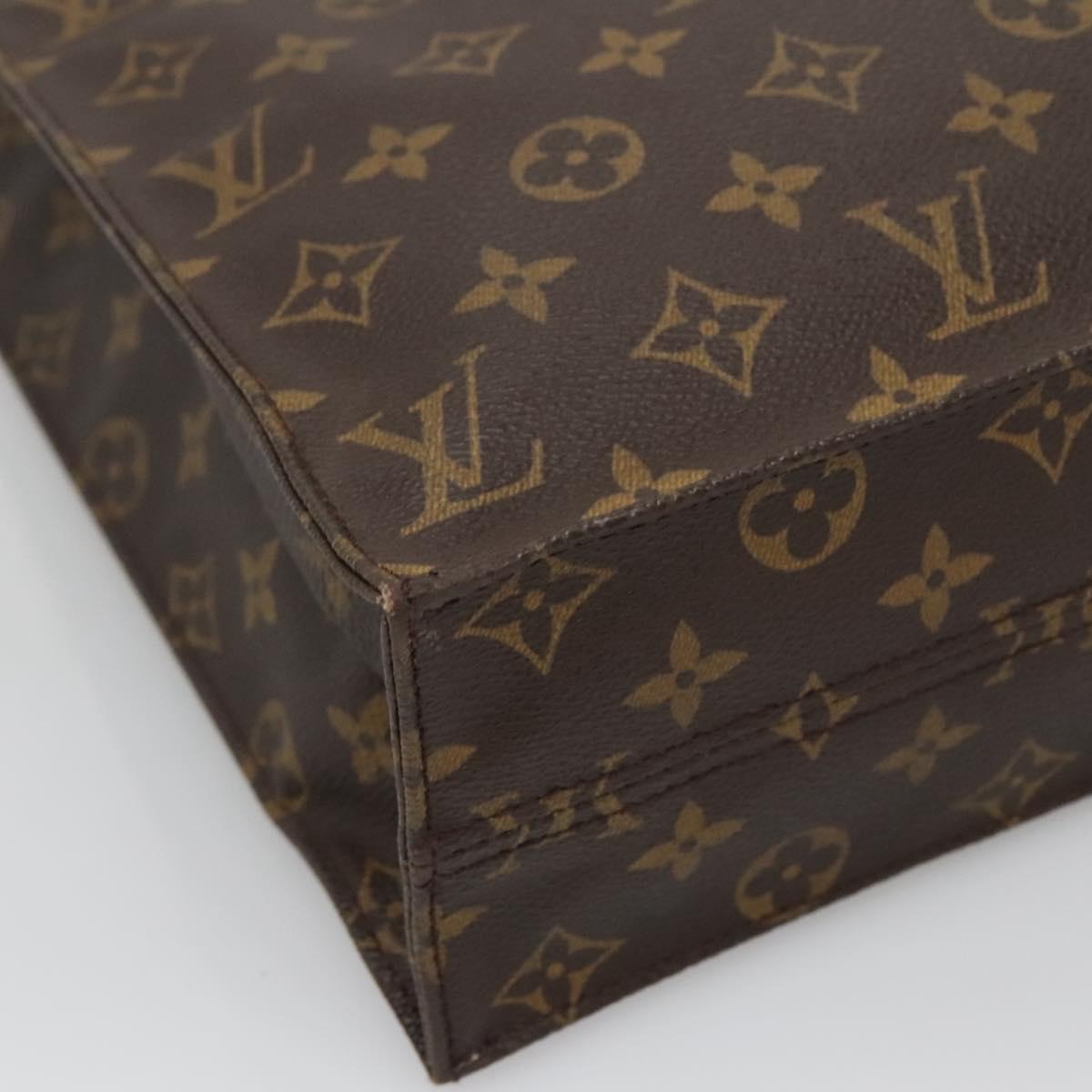 LOUIS VUITTON Monogram Sac Plat Hand Bag M51140 LV Auth 137740
