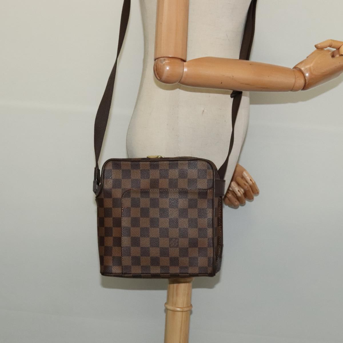 LOUIS VUITTON Damier Ebene Olaf PM Shoulder Bag N41442 LV Auth 137745