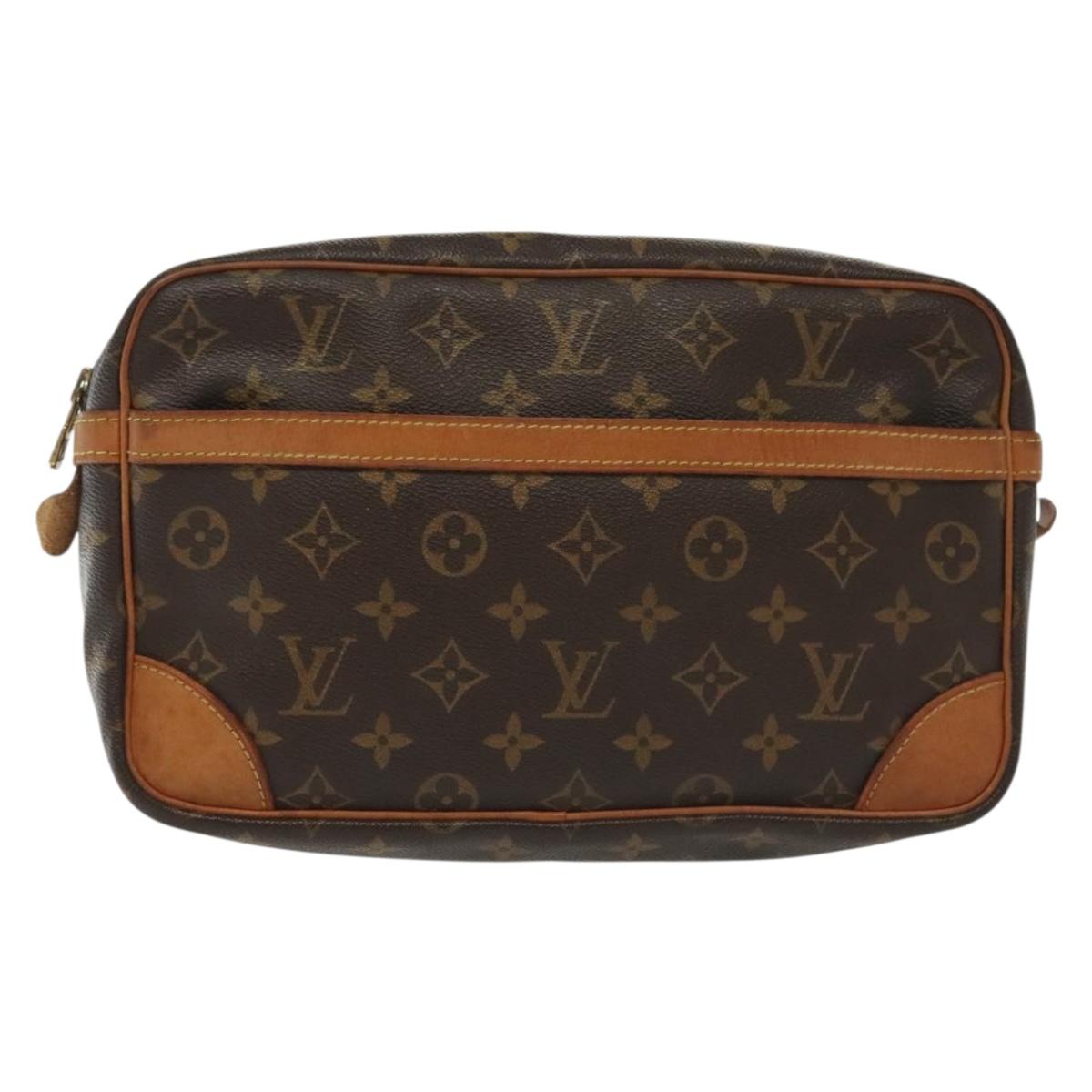 LOUIS VUITTON Monogram Compiegne 28 Clutch Bag M51845 LV Auth 137779