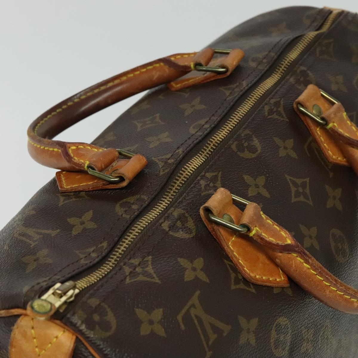 LOUIS VUITTON Monogram Speedy 35 Hand Bag M41524 LV Auth 137782