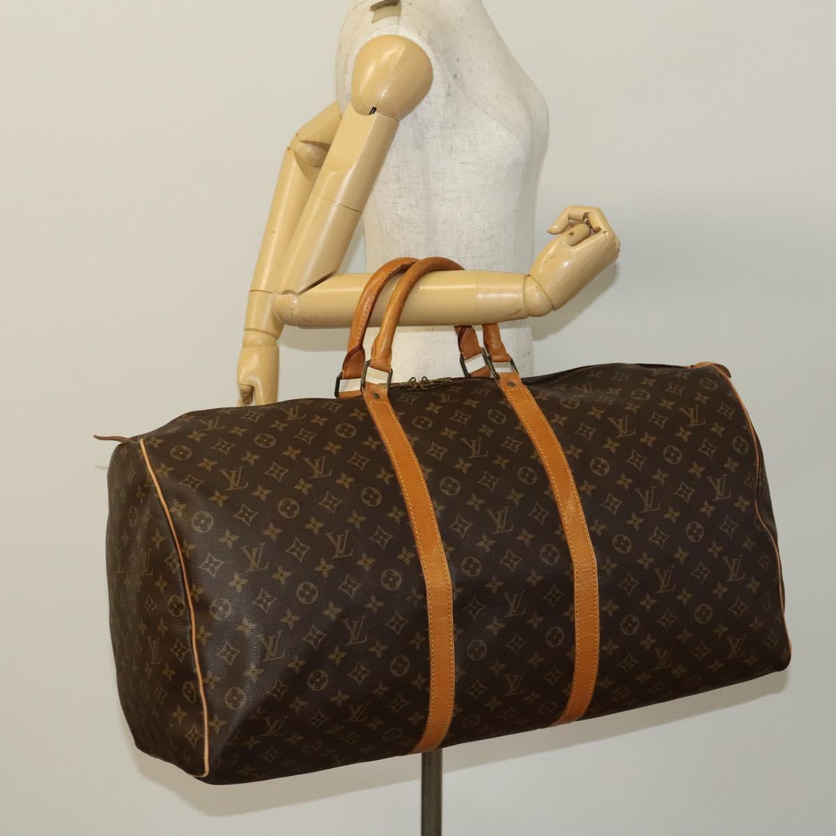 LOUIS VUITTON Monogram Keepall 60 Boston Bag M41422 LV Auth 137784