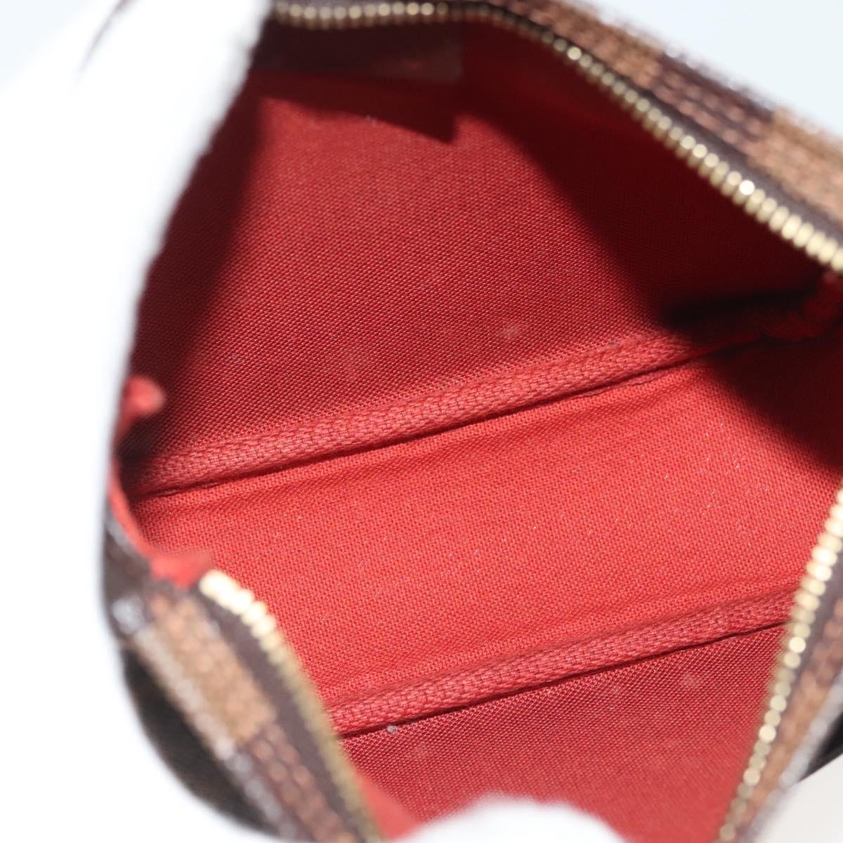 LOUIS VUITTON Damier Ebene Trousse Makeup Pouch N51982 LV Auth 137790