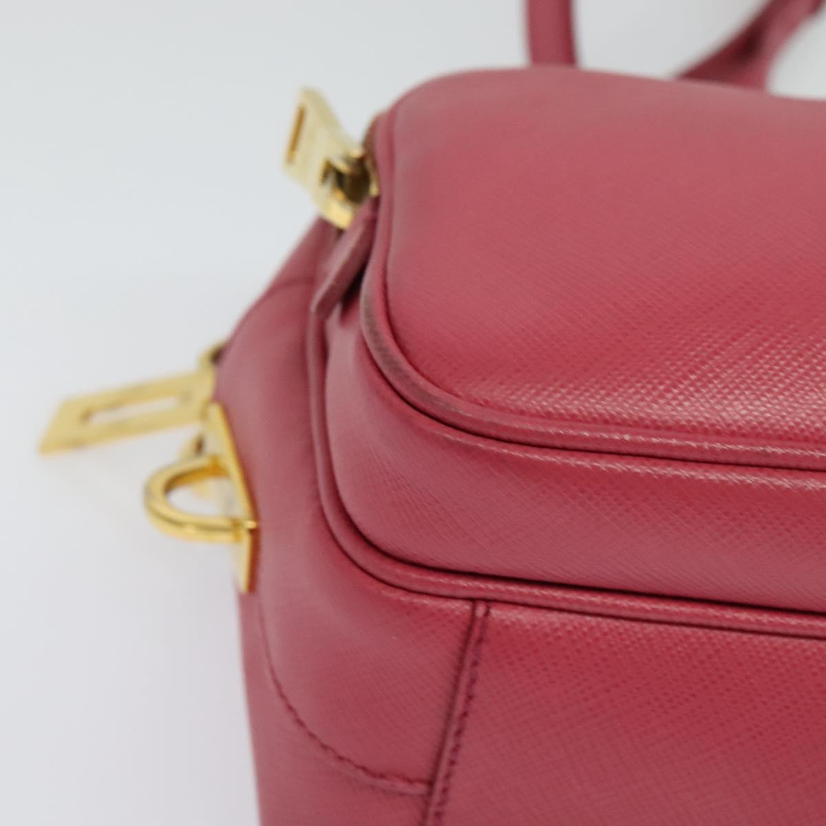 PRADA Shoulder Bag Safiano leather Pink Gold BT1010 Auth 137816
