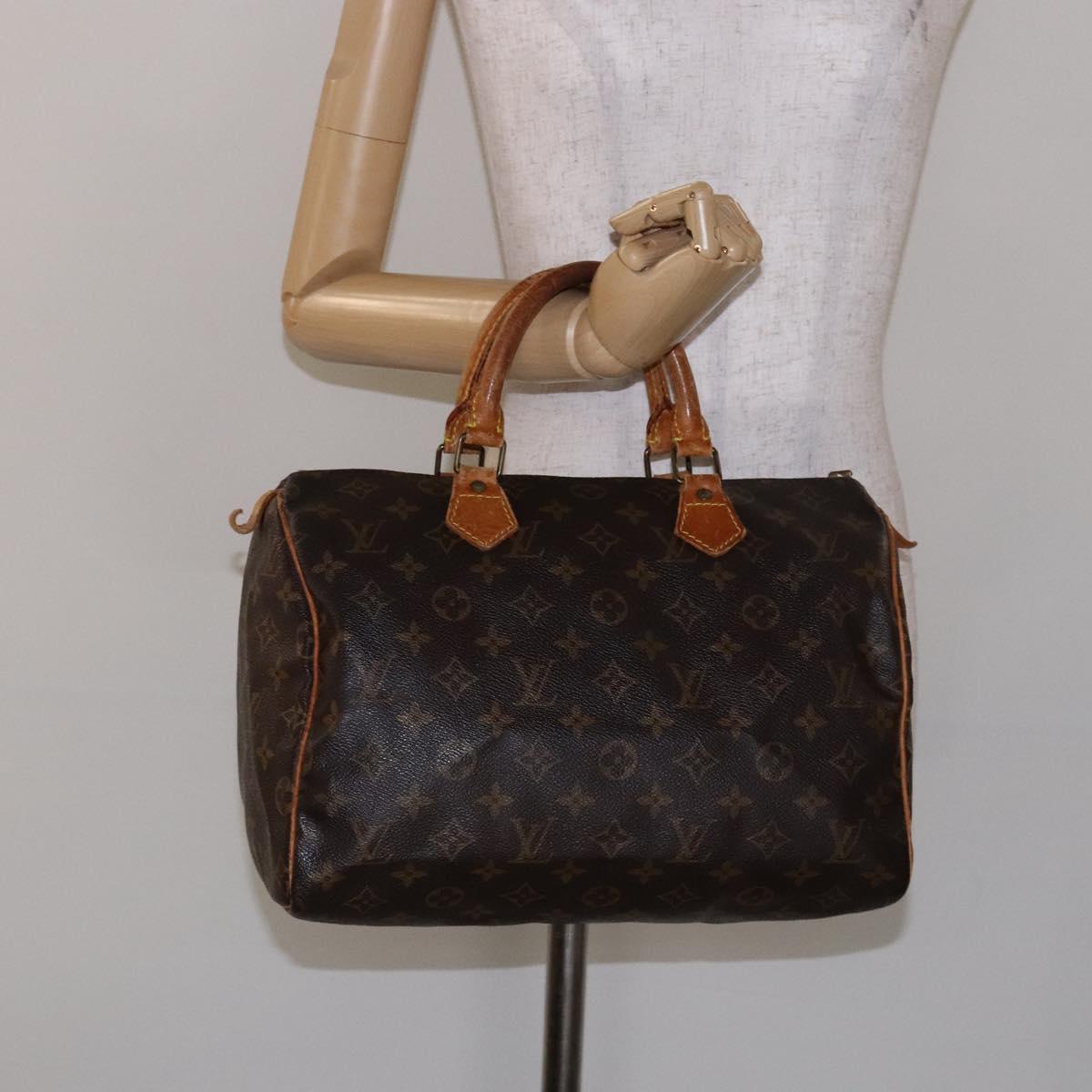 LOUIS VUITTON Monogram Speedy 30 Hand Bag M41526 LV Auth 137836