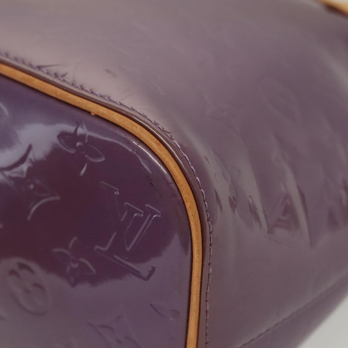 LOUIS VUITTON Monogram Vernis Houston Hand Bag Purple Viole M91093 Auth 137842