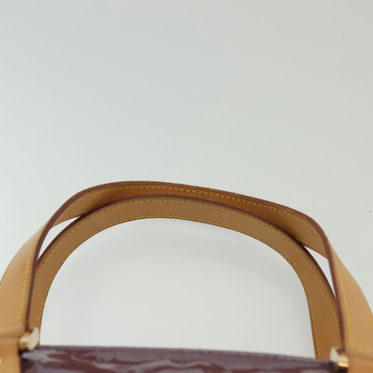 LOUIS VUITTON Monogram Vernis Houston Hand Bag Purple Viole M91093 Auth 137842