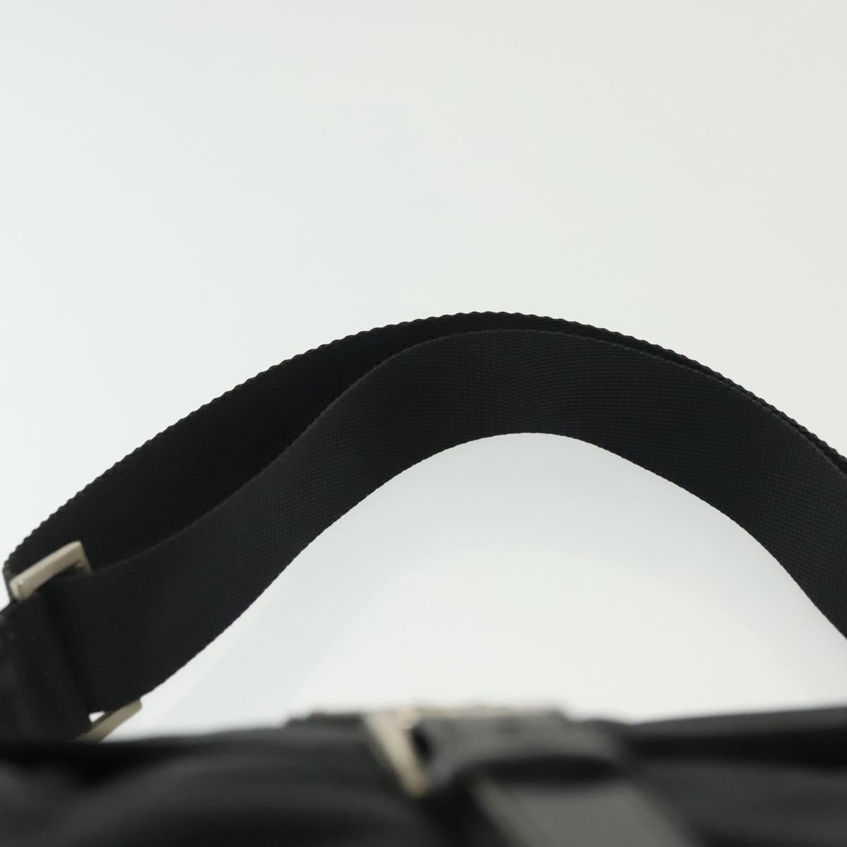 PRADA Shoulder Bag Nylon Black Silver Auth 137845