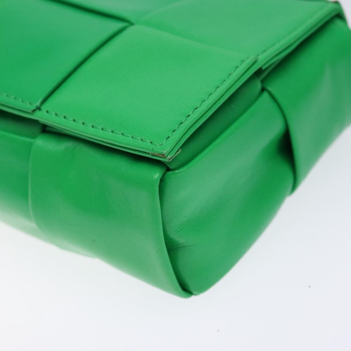 BOTTEGA VENETA Candy Cassette Shoulder Bag Leather Green Auth 137872