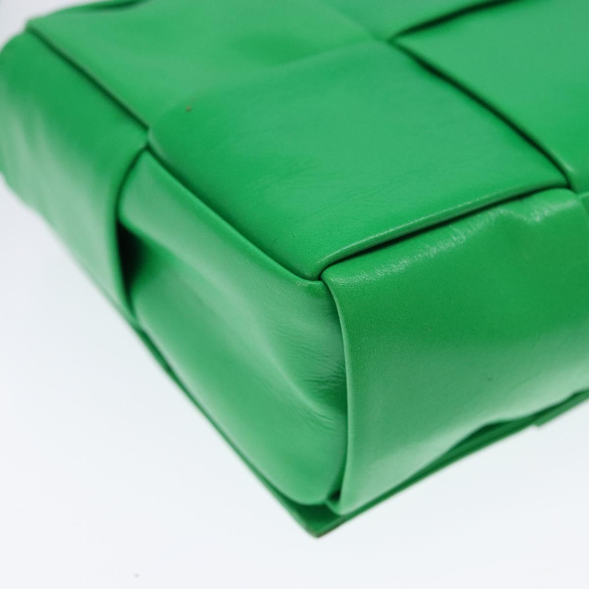 BOTTEGA VENETA Candy Cassette Shoulder Bag Leather Green Auth 137872