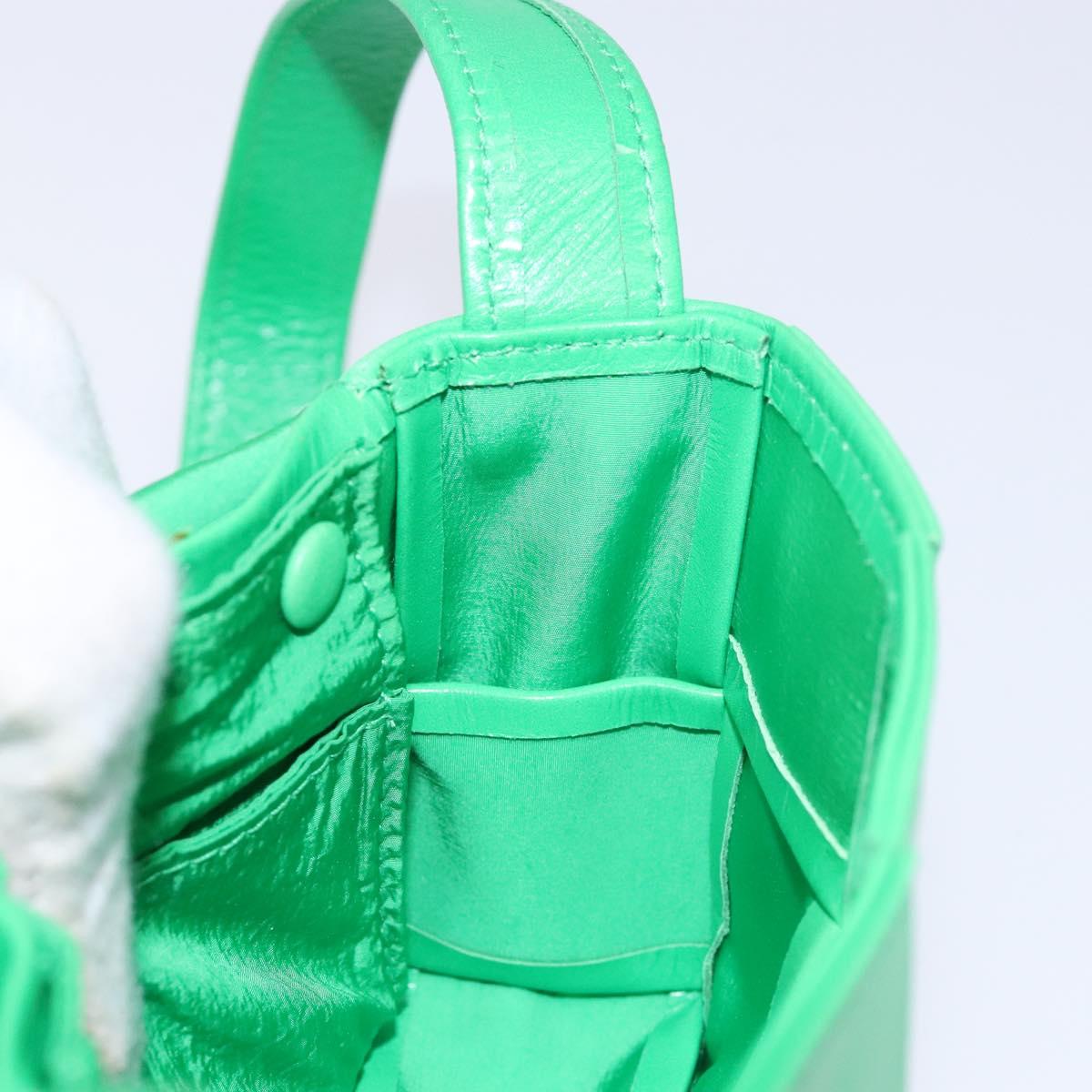 BOTTEGA VENETA Candy Cassette Shoulder Bag Leather Green Auth 137872