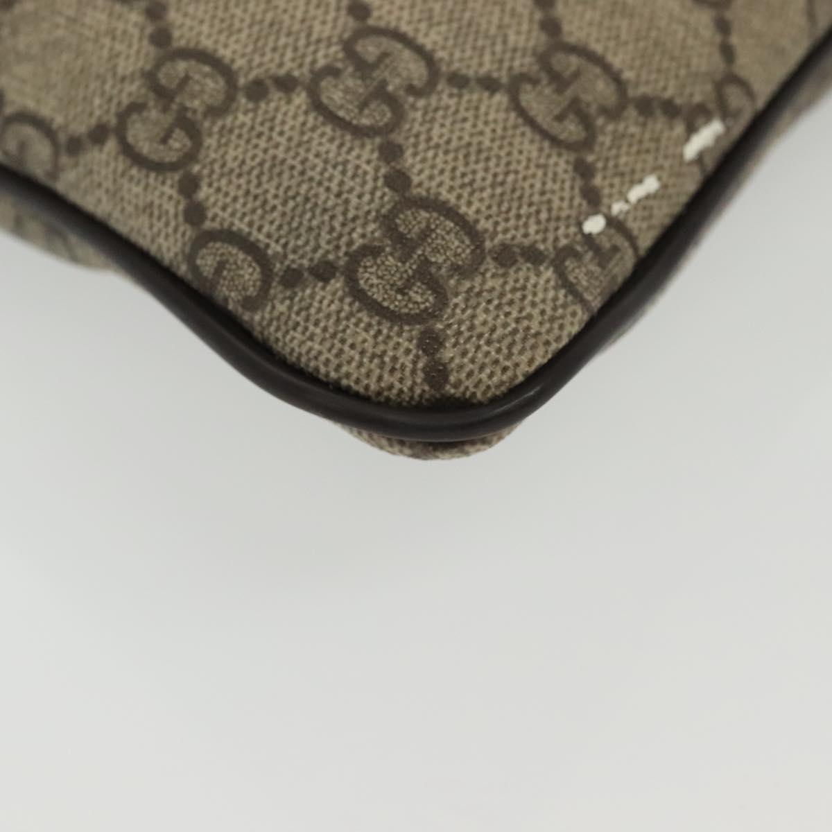 GUCCI GG Supreme Shoulder Bag PVC Beige Gold 201538 Auth 137883