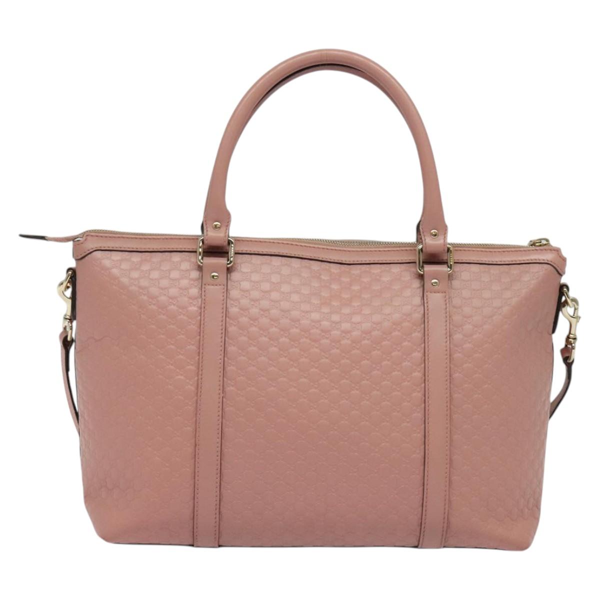 GUCCI Micro GG Canvas Micro Guccissima Bag Leather Outlet 449655 Auth 137915